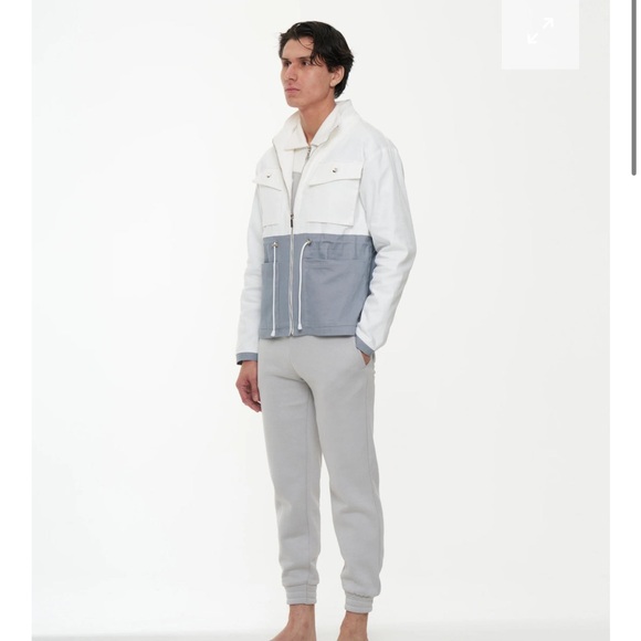 UTILITY COLOUR BLOCK JACKET IN COCONUT MILK - Picture 2 of 10